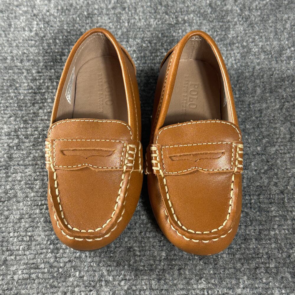 Polo by Ralph Lauren Boys Tan Leather Loafers
